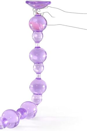 25.2inch Super Long Anal Bead Butt Plug, Flexible Anal Plug Dildo Anus Dilator Prostate Massage Vaginal Stimulation, Adult Sex Toys for Men Women Couple (Purple)