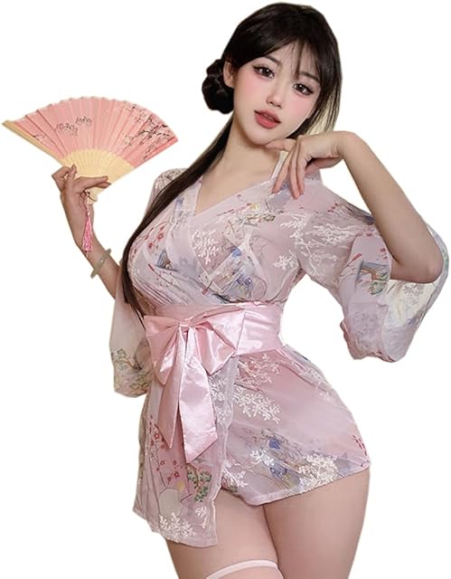 Japanese Sexy Anime Cosplay Outfit Kimono Cosplay Costume Halloween Outfit Maid Dress Bra And Panty Set