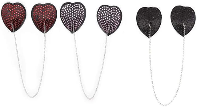 Berocia Reusable Heart Style Sequin Sexy Women Tassels Nipple Concealers Sticker Pasties Covers Pads Set 3(Pair)