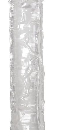 Adam & Eve Crystal Realistic Dildo, Suction Cup Base, 8", Clear