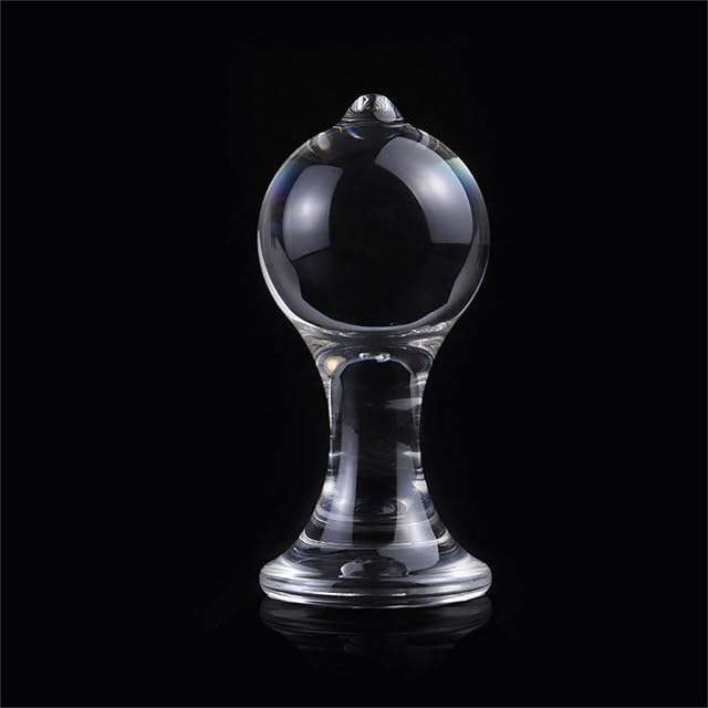 Big Ball Transparent Crystal Anal Butt Plugs Stimulation Masturbation Ball Trainer Couple Flirt Adult Anal Sex Toys(M)