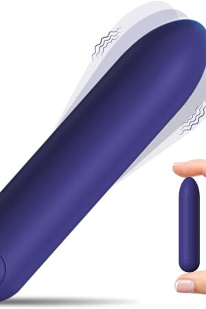 G Spot Bullet Vibrator for Women,Waterproof Adult Sex Toys Nipple Clitorals Stimulator with 10 Vibrating Modes Full Silicone Rechargeable Mini Vibrators (Blue)