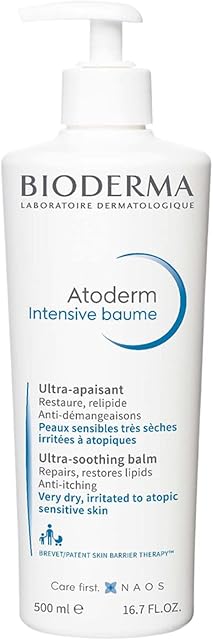 Bioderma Atoderm Intensive Balm, Hydrating Balm for Dry to Atopic Sensitive Skin, Face & Body Moisturizer with Ultra Soothing Anti-Itching Formula, Fragrance-Free, Non-Greasy & Non-Sticky for Family