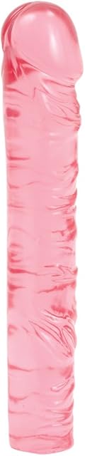 Doc Johnson Crystal Jellies - 10 Inch Classic Dong - Pink