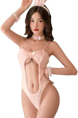 Womens Lingerie Sexy Bunny Outfit Lace Anime Rabbit Senpai Cosplay Costume Set Costume One Piece Bodysuit
