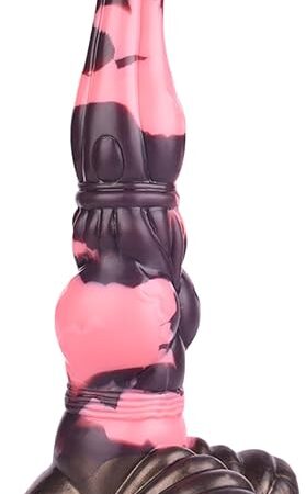 Horse Dildo,Double Knot Dildo Silicone Huge Simulation Animal Dildo with Thick Knot and Strong Hands-Free Suction Cups Pink Black Women Adult Sex Toys Big Anal Plugs for Male Female Couple Relaxation