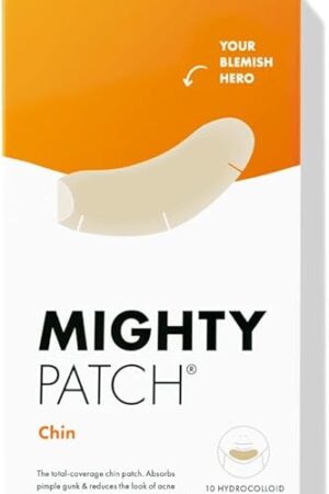 Hero Cosmetics Mighty Patch? Chin Patch - XL Contoured Hydrocolloid Chin Patch for Blemishes and Pimples - Non-Irritating (10 Count)