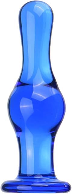 Glass Crystal Ball Anal Plug G-spot Stimulator Butt Pleasure Wand,Glass Massage Bum Plug Sex Toys Large Glass Anal Plug Crystal Butt Plug Wand Anal Trainer Anus Expander Sex Toy for Women Men