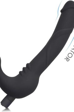 Vibrating Strapless Strap on Dildo Vibrator Silicone USB Rechargeable Female Clitoris Stimulate G-Spot Massager Adult Sex Toys for Lesbian and Women