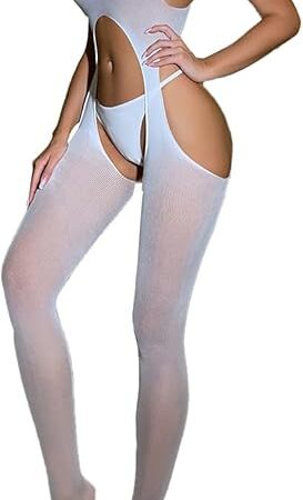 Women Sexy Bodystocking Suspenders Sheer Lingerie One Piece Tights Transparen Clubwear Bodysuits