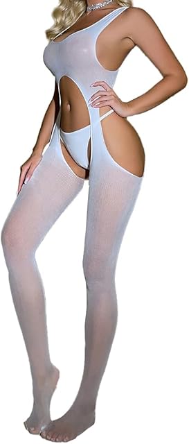 Women Sexy Bodystocking Suspenders Sheer Lingerie One Piece Tights Transparen Clubwear Bodysuits