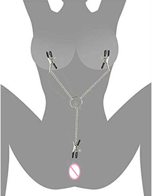 Big Dildo G-spot Vibrator Sex Toys for Woman AV Stick Vibrator Massager Masturbators Nipple Clamps Vagina Clitoris Stimulator Adjustable (Black)
