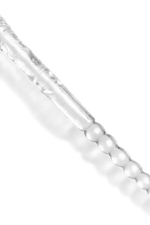 Double Ended Dildo 1889 inch Anal Beads with Veins and Glans for Anal Vagina Stimulation Double Side Cock Prostate Massager Sex Toy for Lesbian Men Women Transparent TJIJP