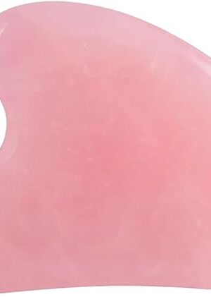 Gua Sha Jade Stone Gua Sha Massage Tool, Guasha Tool for Face and Body Skin Massage. Tools for SPA Acupuncture, Pink Stone for Body Face Neck and Eye, Skin Care Gift for Woman (Pink)