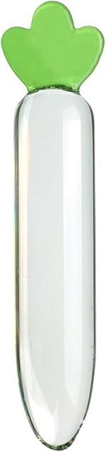 Glass Sex Toy,Crystal Butt Plug Vegetable and Fruit Shape Crystal Dildo Glass Pleasure Wand Butt Plug Clear Dildo G Spot Sex Toy for Beginners and Advanced Players(19cm)
