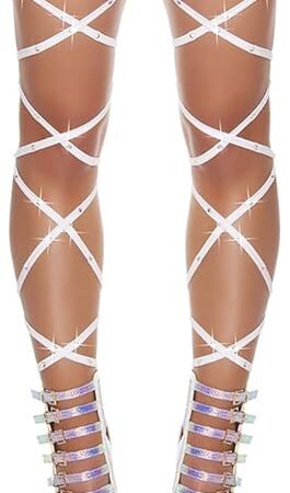 Women Rave Festival Sexy Shiny Rhinestone Leg Wraps for Raves, Dance, Music Concert, Club Wear