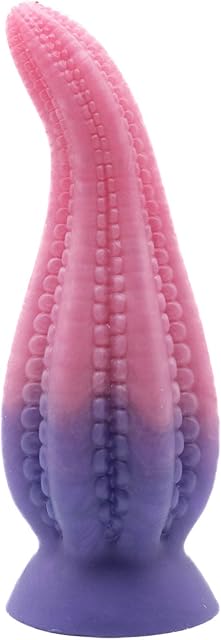 Dakken Tentacle Suction Cup Dildo, Creamy Pink/Purple Heart Colors, Handmade in The USA (Mini)