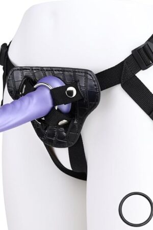 Harness Strap-On Dildo Set-7" Removable Realistic Dildo, Adjustable Waist/Thigh Belt with 3 O-Rings,Soft Leather/Nylon Harness Adult Sex Toys, G-Spot,Anal,Pegging Penis for Women, Lesbian, Gay Couples