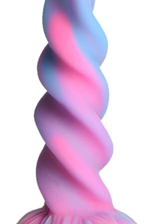 826" Unicorn Dildo,Big Huge Anal Dildo with Strong Suction Cup for Hands-Free Play, Liquid Silicone Luminous Dildo, G-spot, Clitoral and Anal Stimulation, Suitable for Men, Women, Homosexuals
