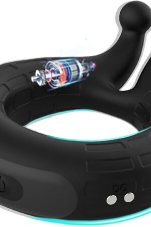 Vibrating Cock Ring Sex Toys - Men Penis Ring Vibrator with 10 Vibrating, Silicone Vibrator Male Sex Toys with G Spot Clitoris Stimulator?Adult Sex Toy for Men Couples & Women