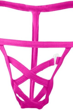 Waist Ice G-Strings Silk Briefs Sexy Bikini Micro Men'sLow Male Green Lingerie for Women Plus Size (Hot Pink, One Size)