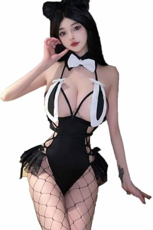 Womens Sexy Bunny Costume Bunny Girl Bodysuit Anime Cosplay Rabbit Lingerie Party Clothing