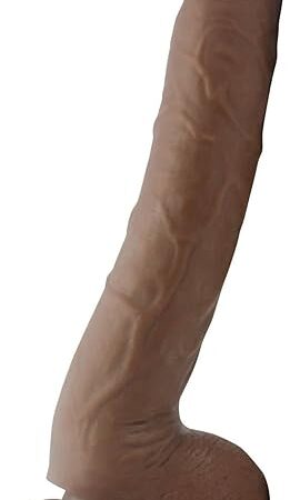Extra Long 10.5 Inch Realistic G-Spot Dildo Brown