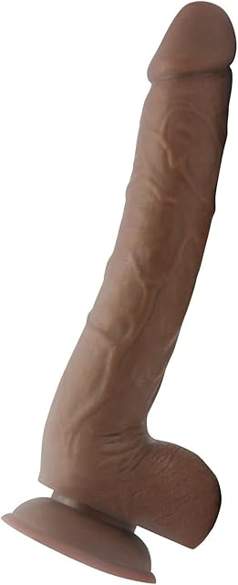 Extra Long 10.5 Inch Realistic G-Spot Dildo Brown