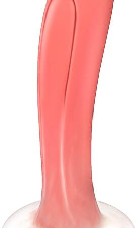 Anal Dildo Anal Sex Toy,Skin-Like Liquid Silicone Anal Plug Trainer for Comfortable Long-Term Wear,Comfortable Curved ergonomics with Flared Suction Cup Base,Women Men Adult Toys (Pink)