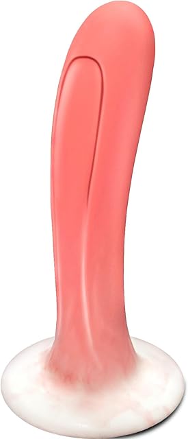 Anal Dildo Anal Sex Toy,Skin-Like Liquid Silicone Anal Plug Trainer for Comfortable Long-Term Wear,Comfortable Curved ergonomics with Flared Suction Cup Base,Women Men Adult Toys (Pink)