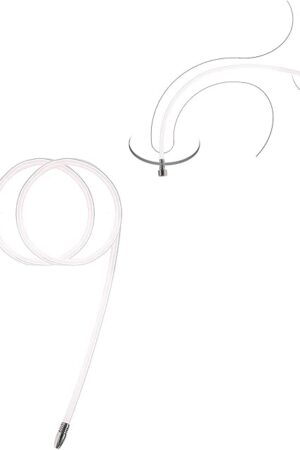 Extra Long Silicone Penis Plug Hollow Urethral Sound Stimulation Male Dilators for Chastity Cage CB Device Sex Toys (A-5mm)