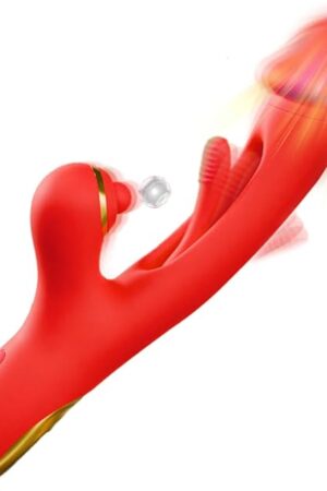 Dildo Vibrators Adult Toys for Women, 3 in 1 G Spot Vibrator with 7 Tapping & Flapping Patterns, 7 Vibrating Female Sex Toys, Clitoral Nipple Stimulation Couple Sex Toy