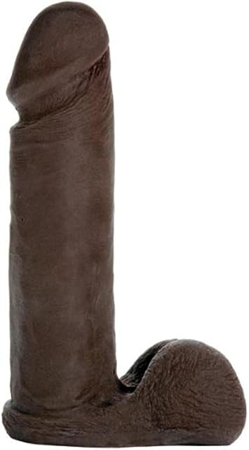 Doc Johnson Vac-U-Lock - The Realistic Cock - ULTRASKYN - 8 Inch - F-Machine and Vac-U-Lock Harness Compatible Dildo - Chocolate