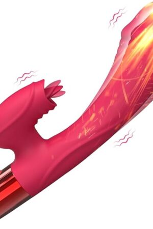 Generic Rabbit Sex Toy Unisex with 10 Vibration & Heating Function, Red