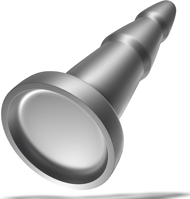 Anal Plug Butt Plug Trainer with Suction Cup Black Silicone Cone Prostate Massager Dilator Sex Toy for Men Women Masturbation (L)