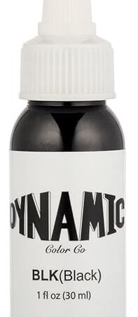 Dynamic Color Co - Black Tattoo Ink, Long Lasting Vivid Color, Sterilized, Made in USA, Since 1990 (1 oz Bottle)