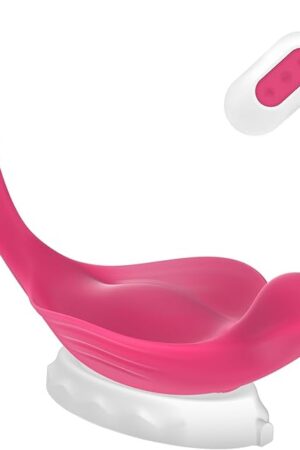 Wearable Panty Vibrator for Women - Adult Toy with Remote Control of 10 Vibration Modes and Charging Base for Female Couples Rose Red