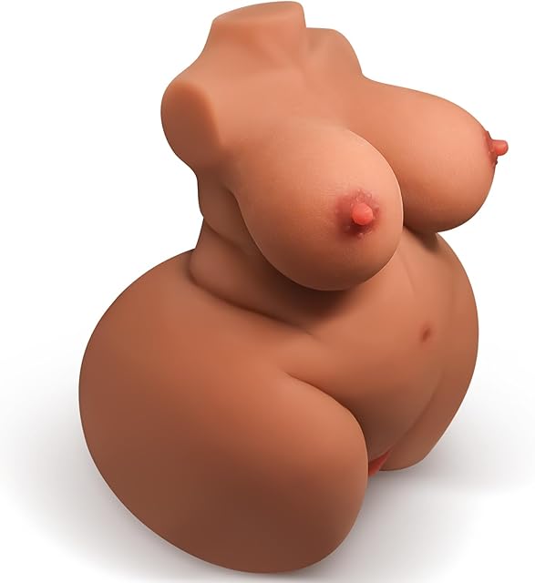 20.5LB BBW Sex Doll for Men Male Sex Toy Fat Pocket Pussy with Anal & Big Boobs, 3 in 1 Brown Adult Male Masturbator, Realistic Female Torso Vagina Ass Sex Toys for Men Orgasm Masturbation