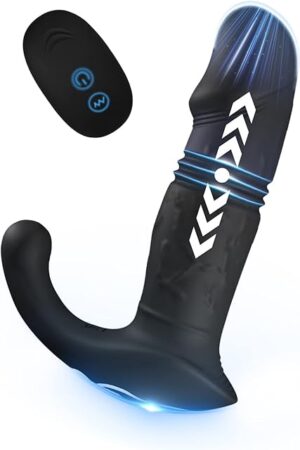 Anal Vibrator Thrusting, Vibrating Prostate Massager Male Sex Toys with 7 Vibration & 3 Thrusting Modes Anal Butt Plug G Spot Vibrator Remote Controlled Adult Anal Sex Toys for Men Couples Onismo