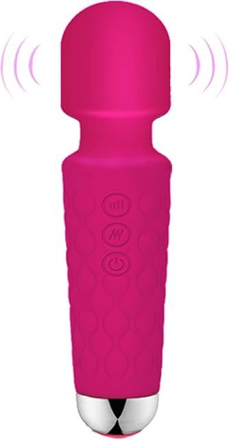 Vibrator Wand Sex Toys Adult Toys-Clit Stimulator Mini for Woman,20 Patterns & 8 Speeds,Clit Vibrator,Sex G Spot Portable Stick Massager (Red)