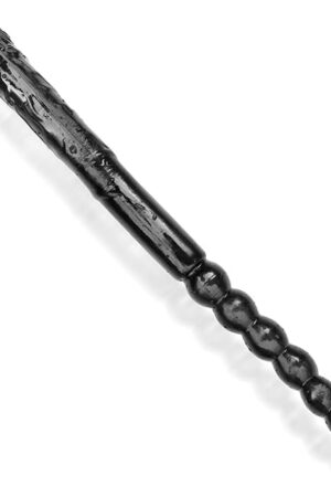 Double Ended Dildo 18.89 inch Cock Dong Anal Beads with Veins and Glans for Vagina Anal Stimulation Double Side Penis Massager Sex Toy for Lesbian Women Men Black TJIJP