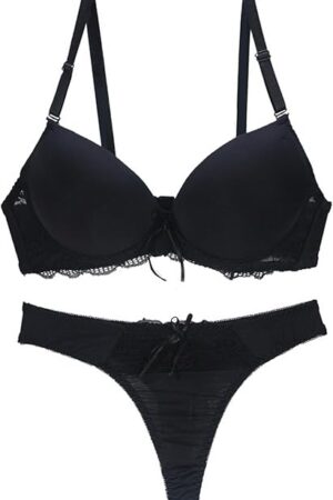 Women's Comfortable Lingerie Sets Underwire Push Up Bra and Panty Set Sexy 2 Piece Lingerie Set