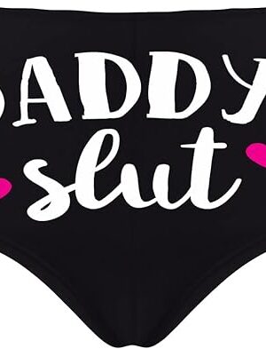 Daddys Slut Panties  Naughty Cotton Hipster Underwear for Women | Slutty Submissive Bedroom Lingerie Gift