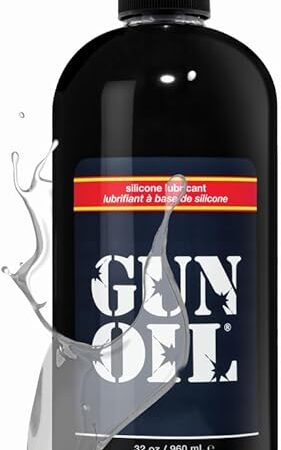 Gun Oil Silicone Based Lubricant 32 Ounce Personal Long-Lasting Sex Lube Hypoallergenic Unscented No Residue Non Sticky Intimate Lubrication Works Underwater Couples, Men and Women
