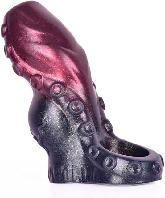 3 Different Sizes of Tentacle Shape Male Penis Sleeve Cock Sleeve with Penis Ring, Silicone Penis Extender Enlarger Sleeve Cock Extension Sleeve Male Adult Sex Toys for Men Couples - M
