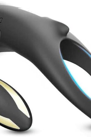 Cock Ring Vibrator - 9 Speeds Remote Control Wireless Rechargeable Waterproof C-Spot Stimulator Vibration Shark Silicone Penis Ring - Sex Toy for Couples and Men Longer Lasting Erections (Black)