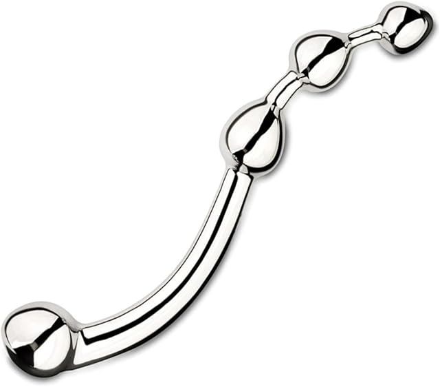 Fun Metal Sex Toy Stainless Steel G Spot Wand Massage Stick Kegel Exerciser P-Spot Stimulator Prostate Massager Anal Plug Dildo Sex Toy for Women Men