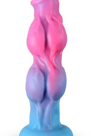 95 Inch Monster Dildo, Fantasy Dog Dildo with 2 Large Knots, Horse Dildo, Anal Plug Megalodon Dildo, Realistic Thick Dildo with Powerful Suction Cups, Sex Toys Anal Plugs Male and Female Toys