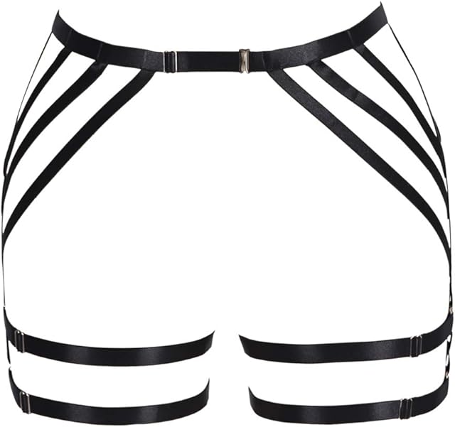 Women Garter Belts Punk Leg Harness Elastic Strap Stockings Waist Suspender