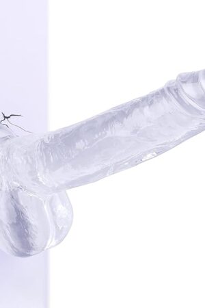 8.2" Long G-spot Dildo, Body Safe Material, Lifelike Skin-Touching Feeling, Powerful Suction Cup Dildo for Hands-Free Play & Anal Stimulation, Realistic Fake Penis for Men and Women Sex Games